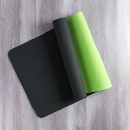 Коврик для йоги и фитнеса спортивный гимнастический двухслойный TPE 6мм. 183х61х0,6 цвет: светло-зелёный / YM2-TPE-6G /уп 12/ - Галеонтрейд фото 3