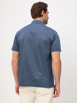 Джемпер мужской с воротником поло короткий рукав GREG G144-PM12-LT1638 (синий)  фото 16