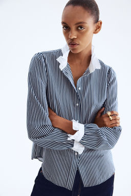 Blusa con cuello de volante - H&m фото 8