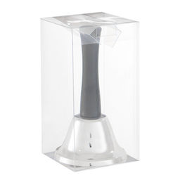 Колокольчик металлический, звонок настольный Shine, 12×6.5 см, серебряный