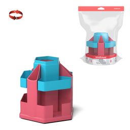 Подставка-органайзер настол. ErichKrause "Office Bubble Gum" (57991) розовая с голубой вставкой