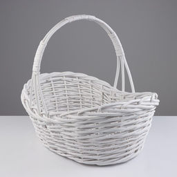 Корзина плетёная для хранения Raja, из лозы, с ручкой, белая, набор 3 шт.