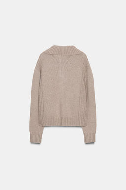 RIBBED TRIM CARDIGAN - Zara фото 6
