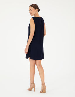 Lacivert D__me Detayl_ Elbise - Pierre cardin фото 4