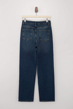 Mavi Yuksek Bel Az Esnek Straight Duz Kesim Jeans TWOSS26JE00159 - Trendyolmilla фото 2