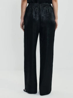 Прямые брюки из блестящей ткани / Zarina