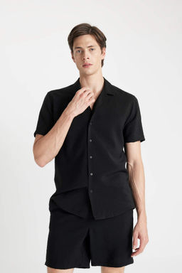 Рубашка Aerobin с короткими рукавами и воротником-поло Modern Fit - Defacto фото 4