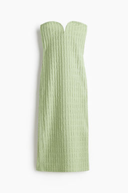 Vestido bandeau en punto con textura - H&m фото 2