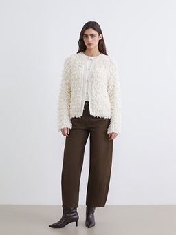 Bisiklet Yaka P?sk?l Detayl? Kad?n Triko H?rka