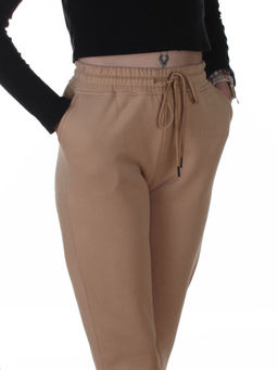 2510-K BEIGE Брюки спортивные утепленные женские (85% хлопок, 10% полиэстер, 5% спандекс)