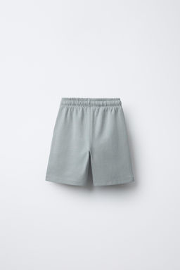 LABEL INTERLOCK T-SHIRT AND BERMUDA SHORTS SET - Zara фото 5