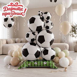 Интерьерное украшение  Фигура-шар "Футбол" 150см
