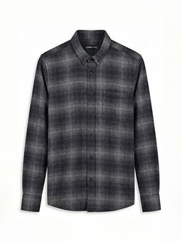 Regular Fit Y?n Kar???ml? Erkek G?mlek