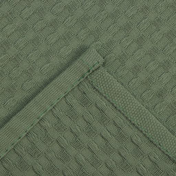 Цена за 2 шт. Полотенце Доляна цв. хаки 35х60 см, 100% хл., крупная вафля 220 г/м2 фото 4