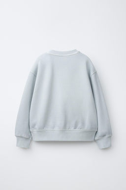 SUDADERA LISA GARMENT DYE / Azul claro - Zara фото 2