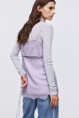 Top de tirantes espagueti con detalles de encaje - H&m фото 8