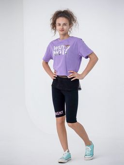 CRB wear/CSJG 63129-44-322 Футболка для девочки,фиолетовый/Ex.Cherubino