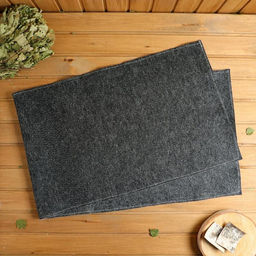 Коврик для бани Царский размер 16050 см, чёрный