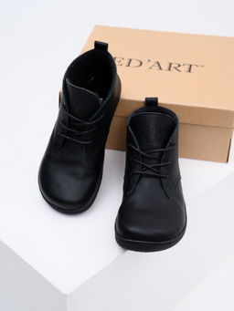 Ботинки женские демисезонные 208.NATAbl.Черный флоттер/Байка