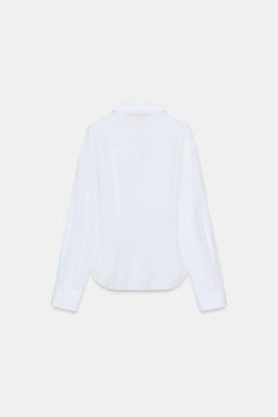 CAMISA ENTALLADA POPEL?N / Blanco - Zara фото 6