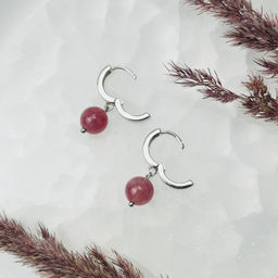 Серьги из мадагаскарского Розового кварца с астеризмом - Радуга самоцветов фото 3