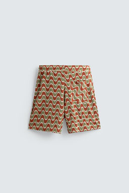 GEOMETRIC JACQUARD BERMUDA SHORTS - Zara фото 8
