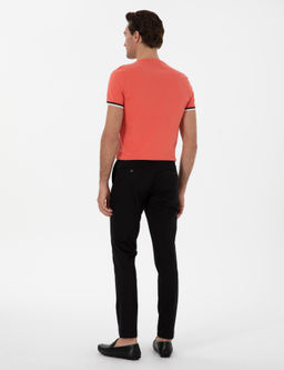 Siyah Slim Fit Pamuk Kar___ml_ Kanvas Pantolon - Cacharel фото 4