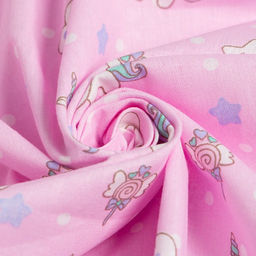 Пеленка Крошка Я Единорожки цв.розовый, 70*120 см, 100% хлопок  фото 3