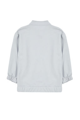 Gri Erkek Cocuk Mevsimlik-Ince Fermuarl? Kapusonlu Orme H?rka TKDAW25HI00000 - Trendyolmilla фото 2