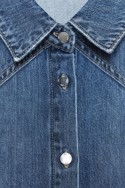 Z1975 FLUID DENIM SHIRT - Zara фото 7