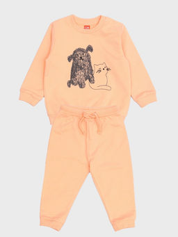 CRB wear / CWBG 90282-47-430 Комплект для девочки (джемпер, брюки),персик