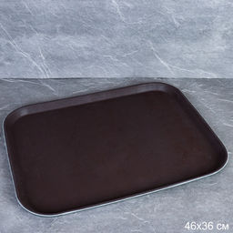 Поднос антискользящий 35х45 см / 1418coffee /уп 25/