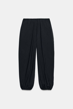 ZW COLLECTION PINSTRIPE BALLOON TROUSERS - Zara фото 7