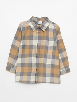 Uzun Kollu Ekose Desenli Erkek Bebek G?mlek ve Pantolon 2li Tak?m - Waikiki фото 2