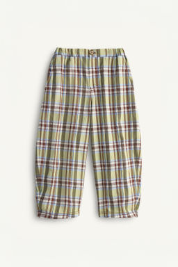 PANTAL?N CUADROS BOLSILLO CONTRASTE LIMITED EDITION / Marr?n / Verde - Zara фото 6