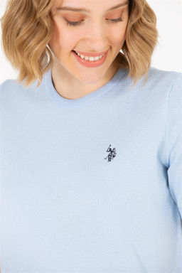 Женский голубой свитер с круглым вырезом Неожиданная скидка в корзине - U.s. polo assn фото 7