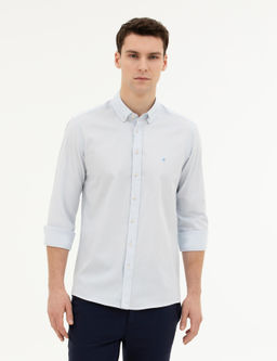 Рубашка Pierre Cardin Slim Fit светло-голубая