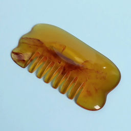 Массажёр Гуаша Гребень, 9,5 5,5 см, PVC-коробка, цвет янтарный - Queen fair фото 13