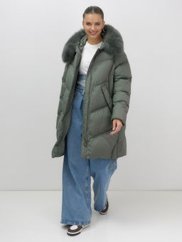 Пальто куртка зимнее утепленное с мехом и капюшоном Бренд: Visdeer  фото 10