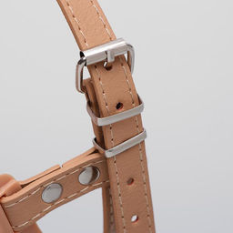 Намордник пластиковый №6 с ошейником из эко кожи ОМ 35 см ДН 12 см ОШ 52-67 см - Пижон фото 3