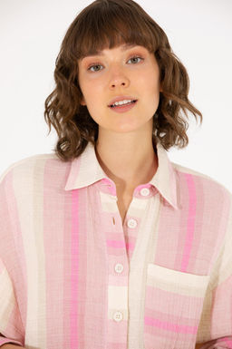 U. S. Polo Assn Женская розовая рубашка с длинным рукавом - U.s. polo assn фото 2