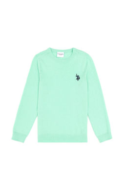 Базовый свитер мятного цвета для мальчика Дополнительная скидка 11% в корзине