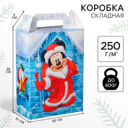 Коробка подарочная складная «С Новым годом!», 20×33×10 см, Микки Маус