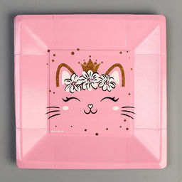 Набор посуды Котик: стаканы 6 шт., тарелки 6 шт. - Страна карнавалия фото 4