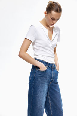 Wide High Cropped Jeans - H&m фото 2