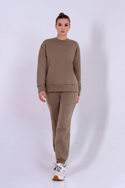 Арт. 2911 Костюм с начесом женский 44-52 (5 шт) Цвет:верх- бежевый, низ- бежевый