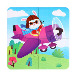 Пазлы 4 в 1 в металлической коробке Едем, плывём, летим, 4, 6, 9, 12 деталей - Puzzle time фото 4