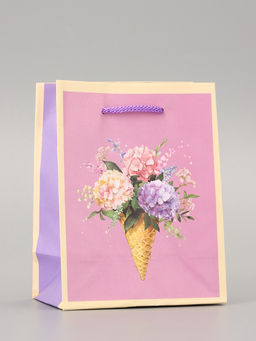 Цена за 4 шт. Пакет подарочный ламинированный «Нежный букет» 11.5×14.5×6.5 см