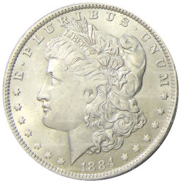1 доллар 1884 года О США Доллар Моргана