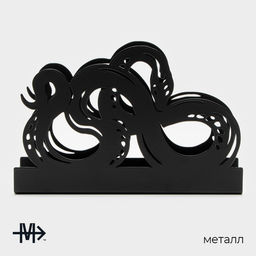 Салфетница Magistro «Змея», 14×4×9 см, чёрная